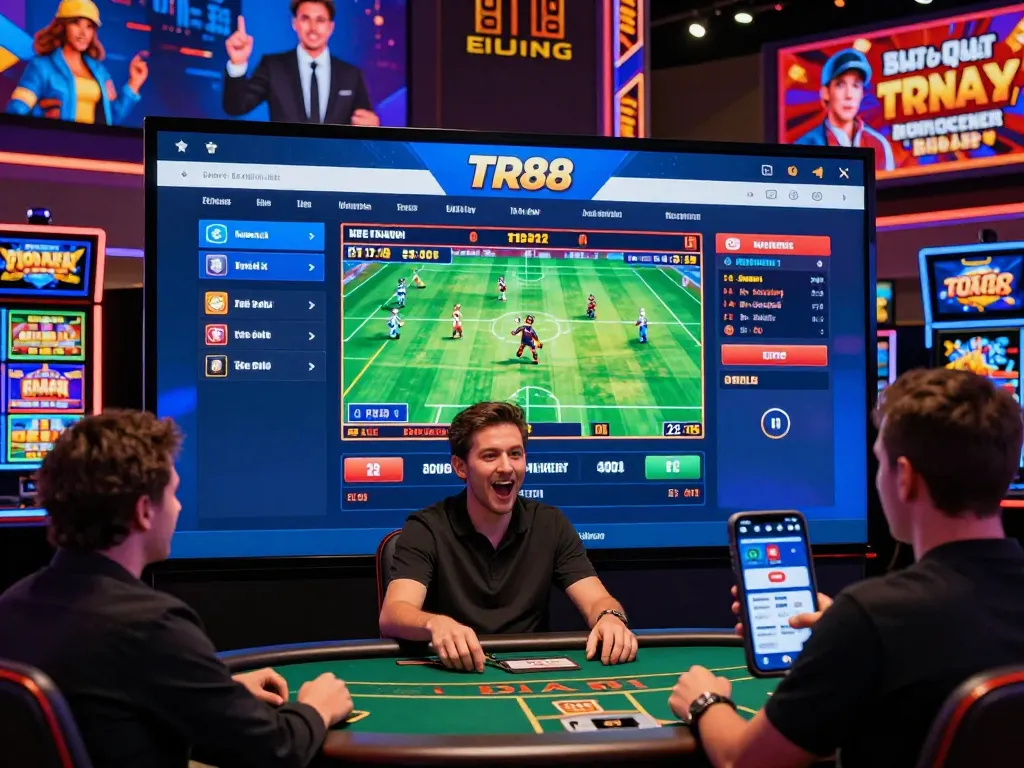 Exciting TR88 online gambling experience with vibrant gaming graphics and user interaction.