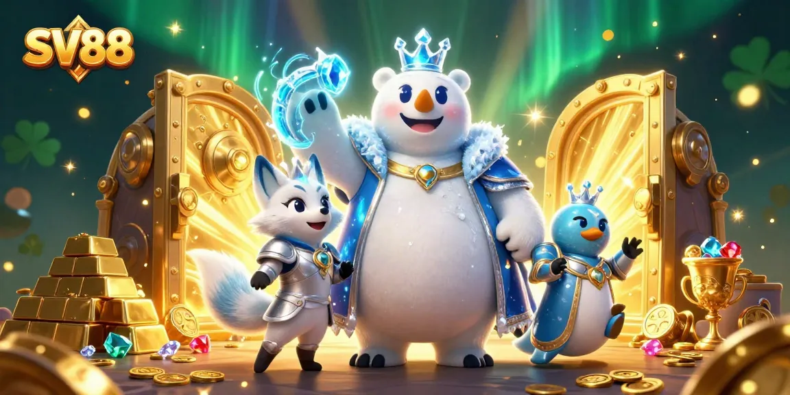 Experience thrilling games at SV88 online casino with a vibrant gaming illustration.