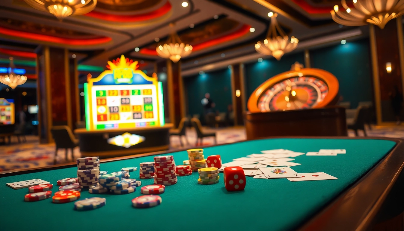Experience the vibrant excitement of RR88 with a luxurious casino gaming scene.
