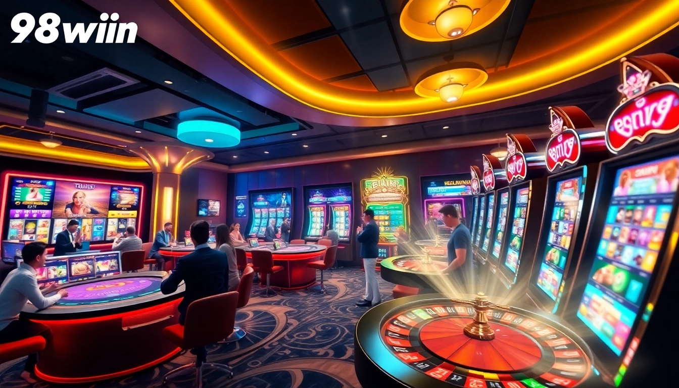 Experience the excitement of 98win with its dynamic online casino featuring live dealers and vibrant gaming options.