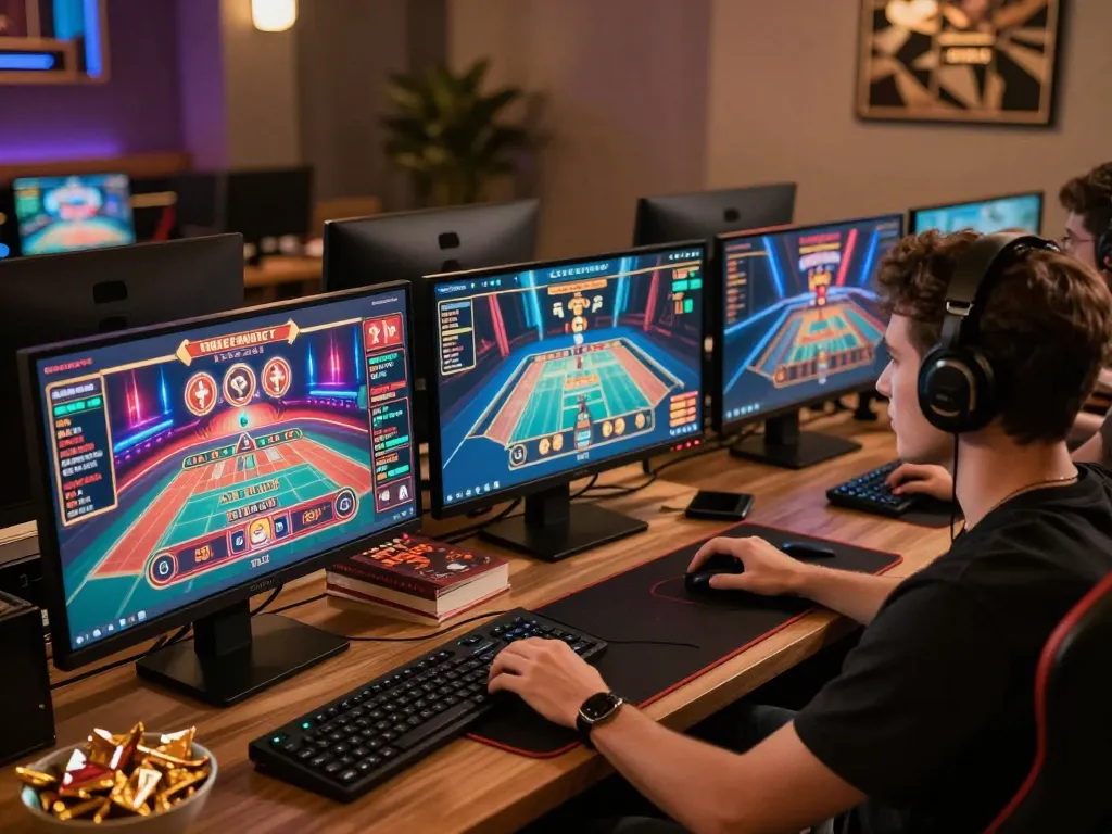 Engaged player experiencing thrilling games at uu88 online casino in a cozy setup.