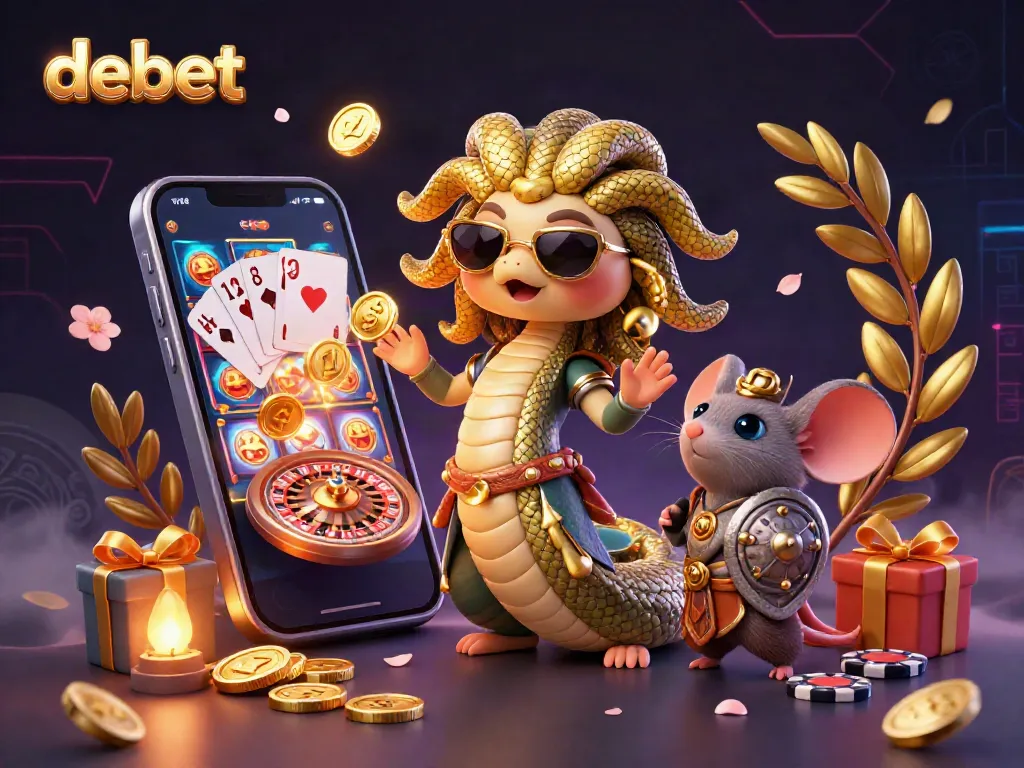 Experience exciting gameplay with debet featuring colorful slot games and dynamic characters in a vibrant casino setting.