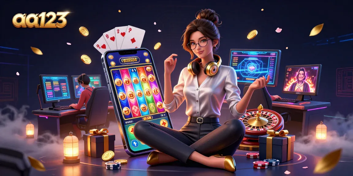 Ganhe com aa123 em uma cena vibrante de cassino exibindo elementos dinâmicos de jogos.