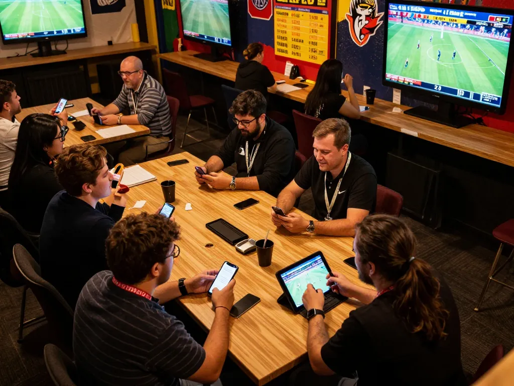 Exciting sports betting scene at 559X with bettors actively analyzing games and placing wagers.