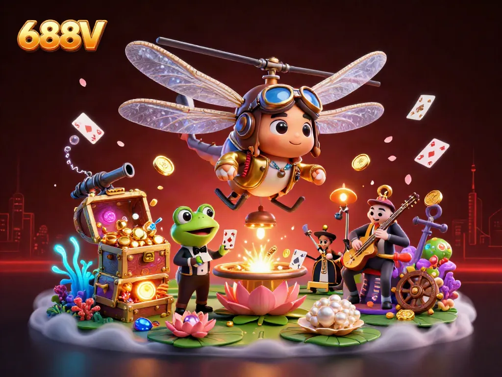 Engage with thrilling casino games at 688V with vibrant, dynamic characters and immersive visuals.