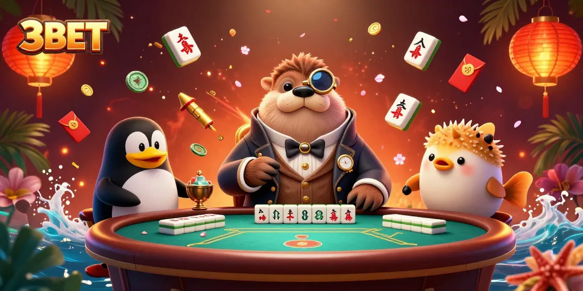 Experience elite gaming at 3BET with animated casino characters in a vibrant underwater scene.