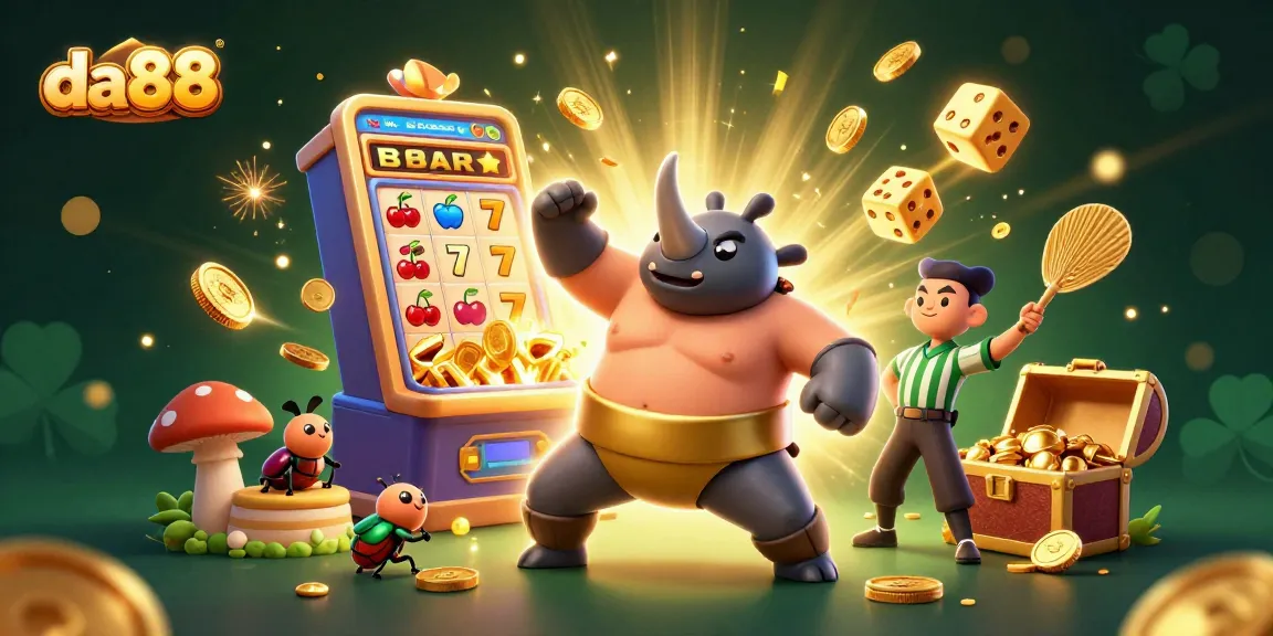 Experience thrilling moments with da88 in a vivid 3D casino scene featuring dynamic game elements.