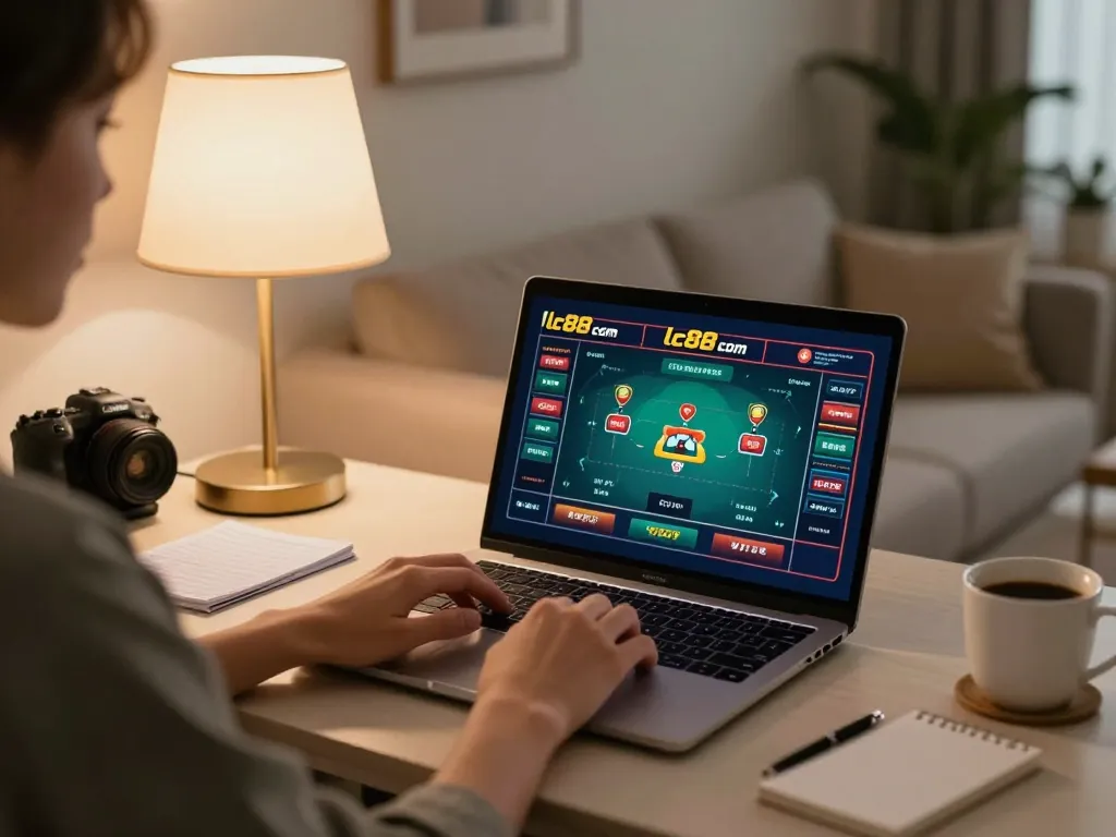 Engaging online gambling session on lc88 com with strategic insights and cozy setup.