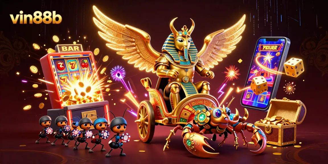 Spin to win big at vin88b with colorful casino games, while enjoying a vibrant 3D adventure.