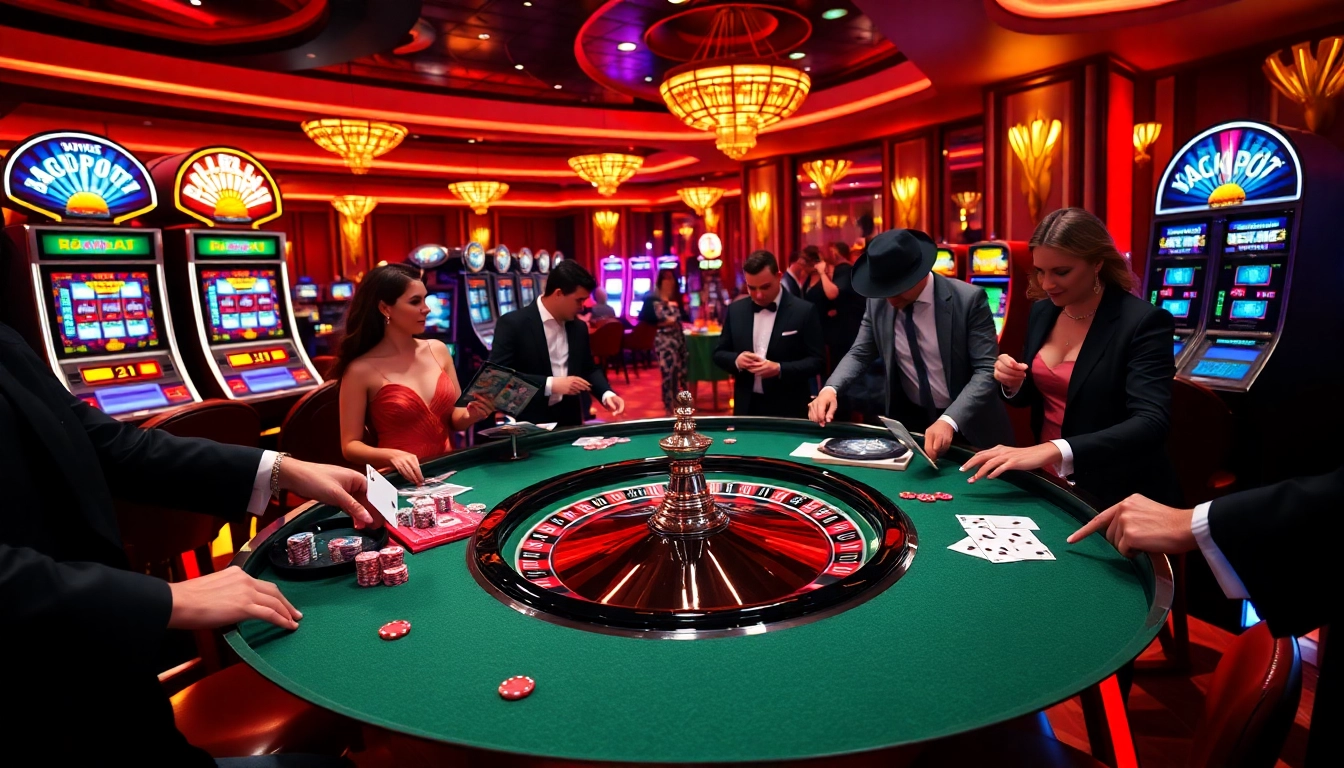 Enjoying an exciting moment at mb66 casino with poker chips and roulette table in action.