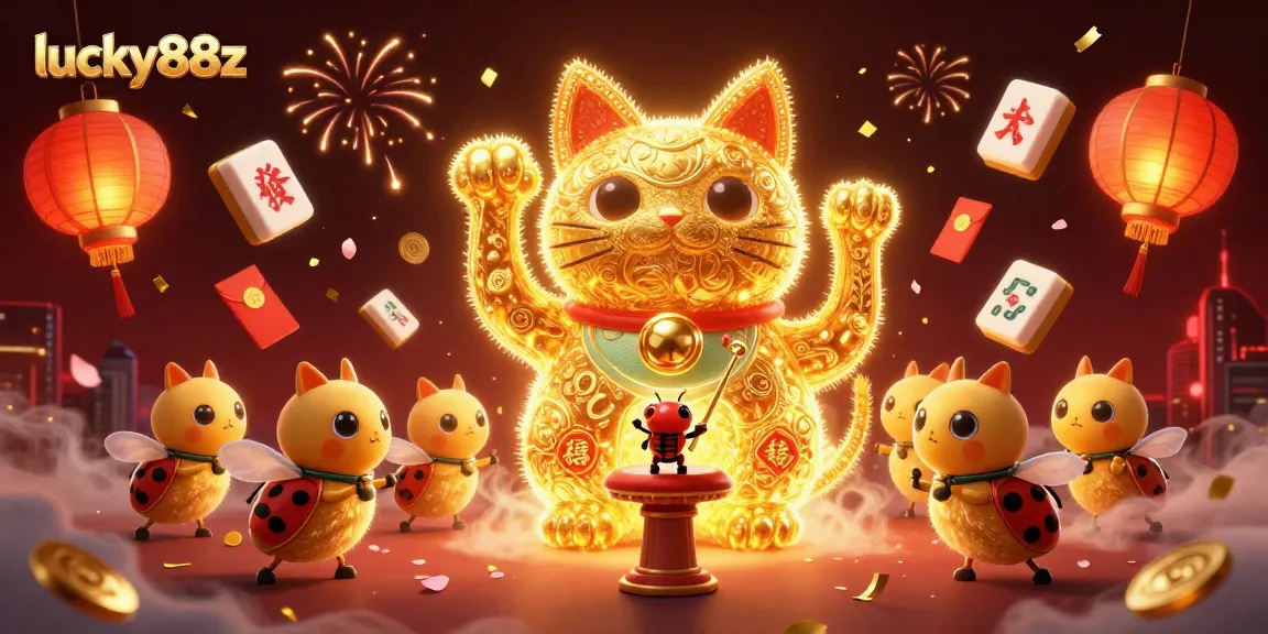 Spin big wins with lucky88z in a vibrant casino-themed digital illustration.