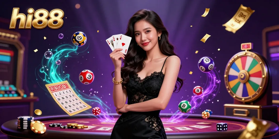 Engage with hi88's thrilling casino experience, featuring luxury gaming elements and exciting action.