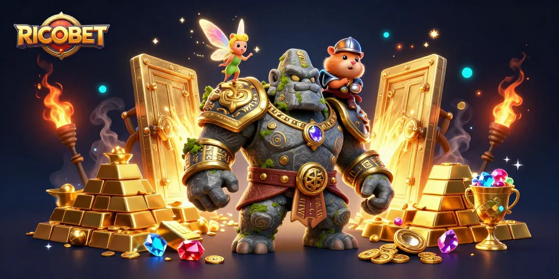 WIN with RICOBET in this immersive casino adventure featuring a golem, fairy, and hamster knight!