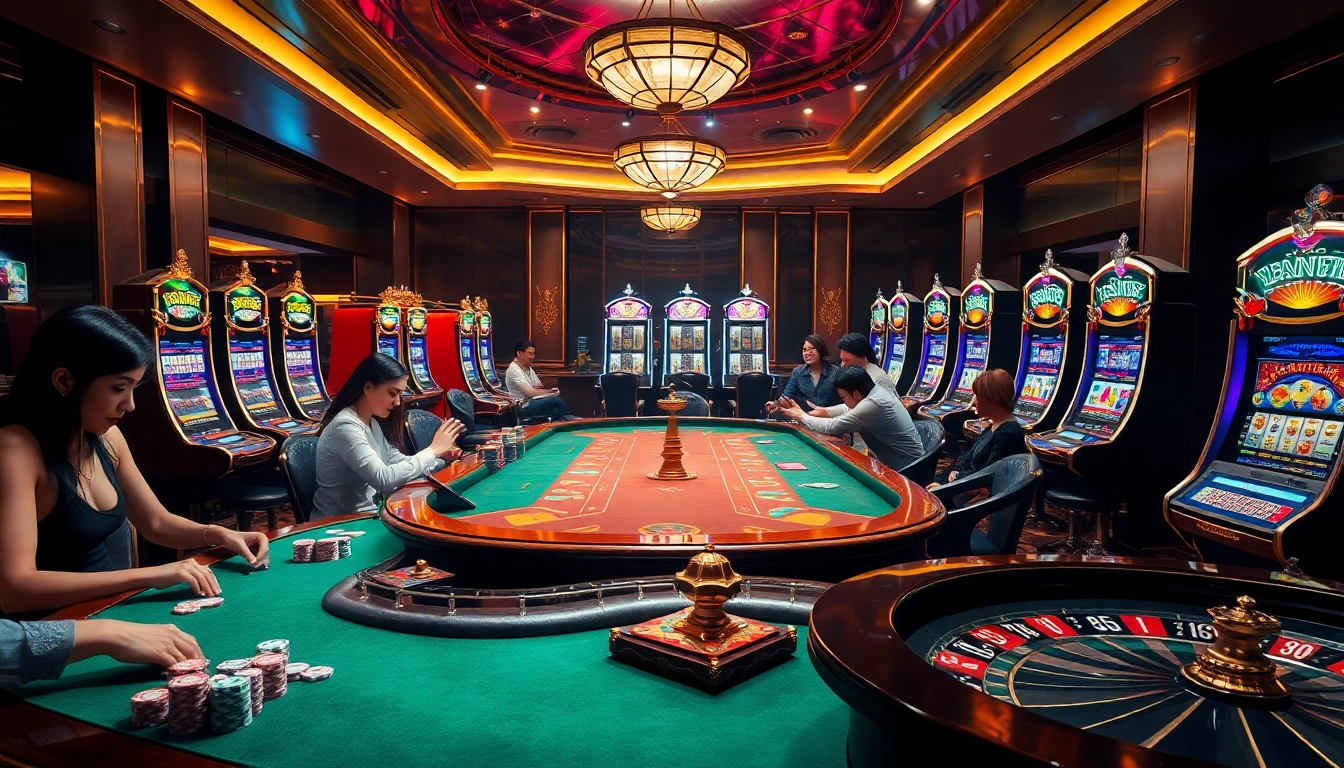 Exciting u888 casino scene showcasing vibrant gaming tables and slots.