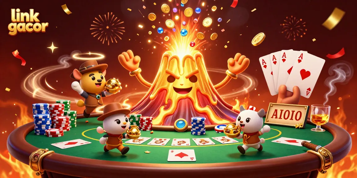 Experience the excitement of winning with link gacor showcased in a vibrant casino-themed illustration.
