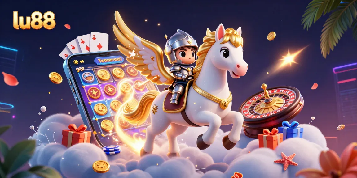 Experience exciting gameplay at lu88 with cartoon characters and vibrant gambling action.