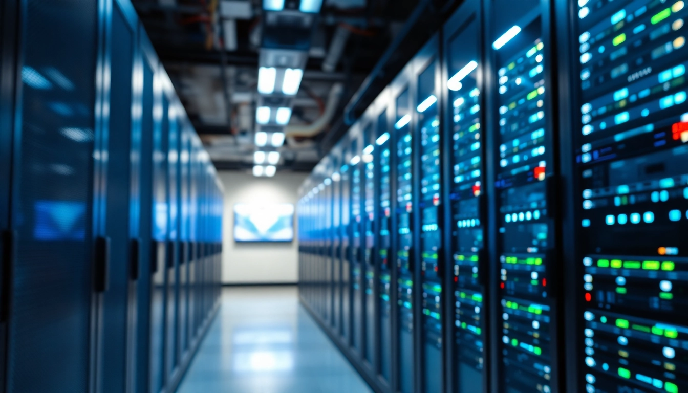 Showcase of adult web hosting solutions in a modern server room environment.
