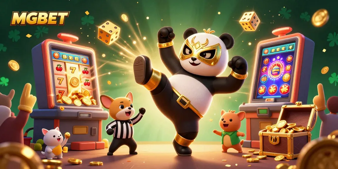 MGBET delivers a thrilling casino experience with a vibrant gaming scene featuring animated characters and dynamic slot action.