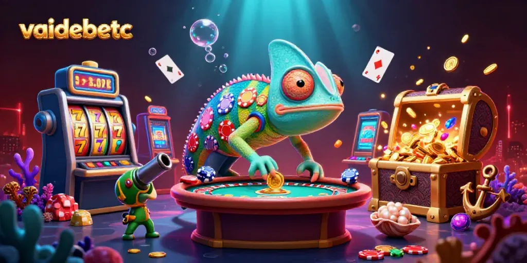 Experience thrilling gameplay with vaidebetc, featuring vibrant chameleon and dynamic slot elements.