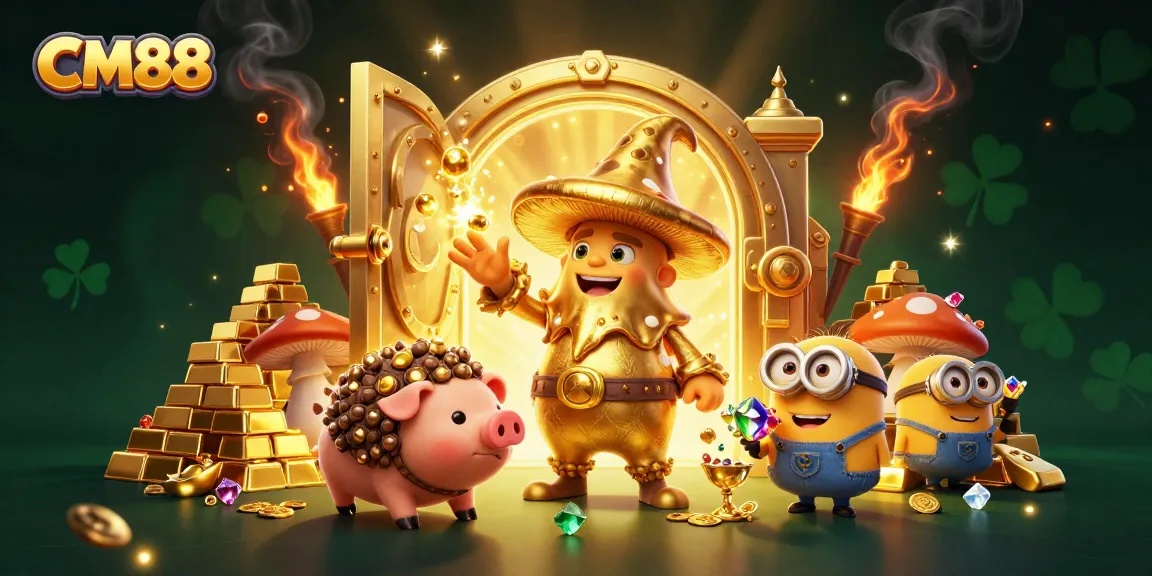 CM88 game wizards transform fortune in this ultra-detailed casino adventure scene.