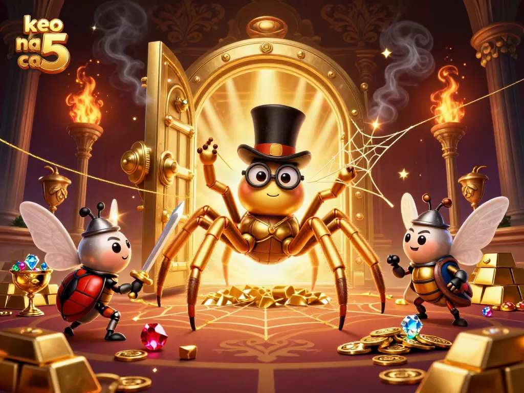 Engage with keo nha cai 5, showcasing a vibrant 3D casino scene filled with action and excitement.