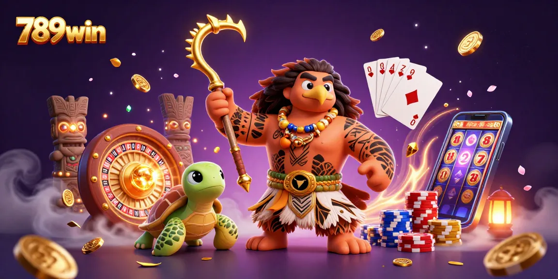 Engage in thrilling gaming at 789win with vibrant characters and dynamic casino elements.