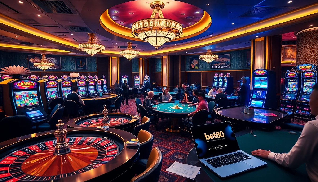Bet88 đăng nhập with vibrant casino elements creating a professional gambling atmosphere.