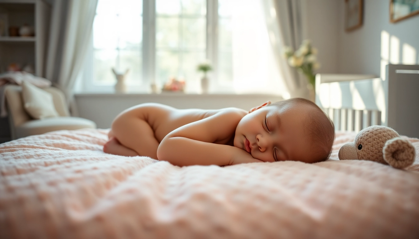 Capture tender babyfotografie moments with a serene infant sprawled on a pastel blanket.