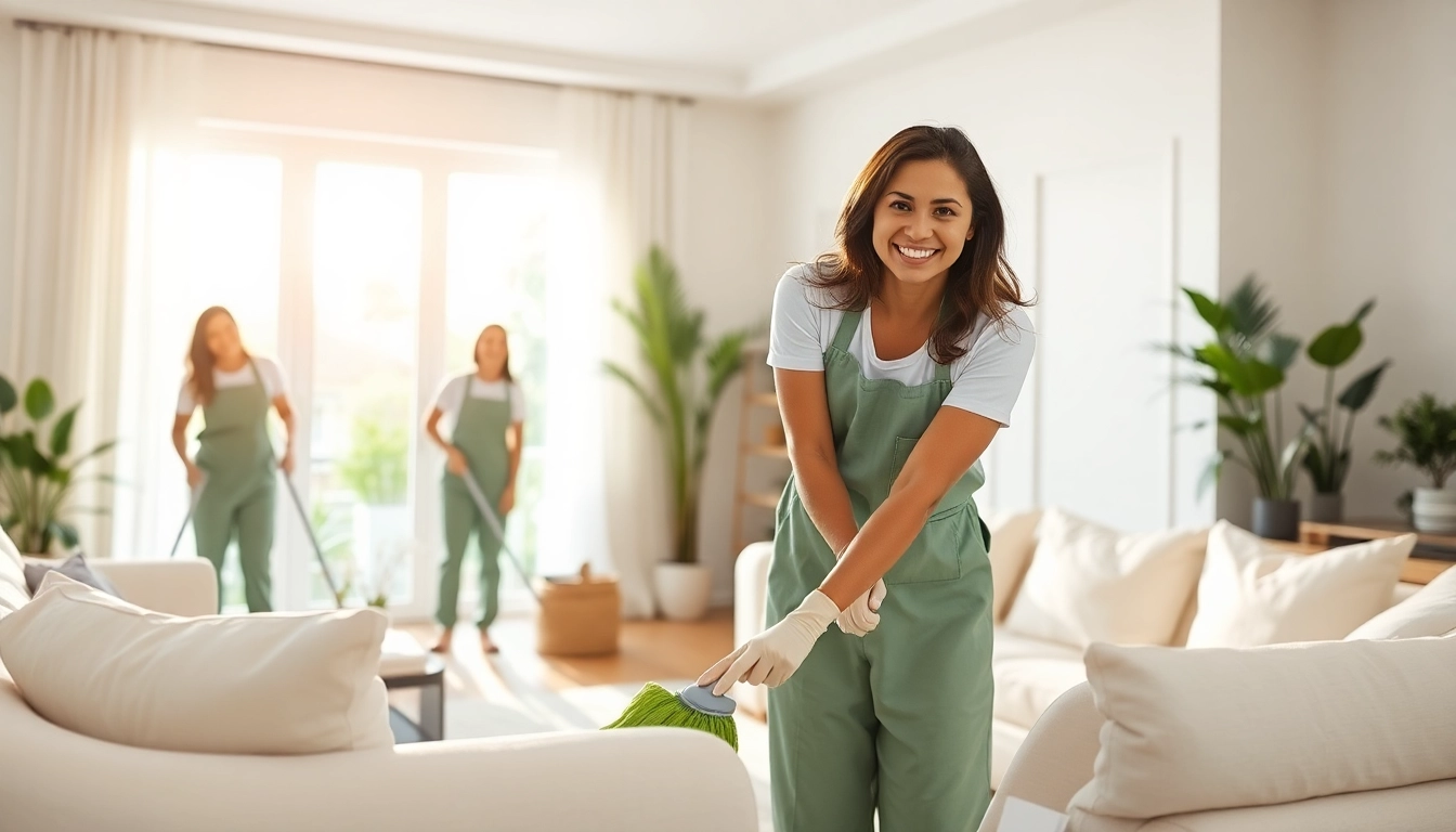 Enhancing home space with house cleaning Atlanta services in a bright living room.