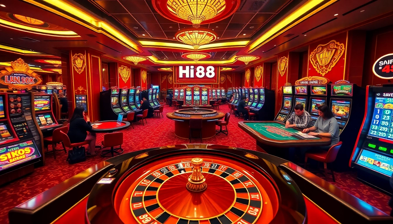 Winning excitement at Hi88 with vibrant casino tables and thrilling games.