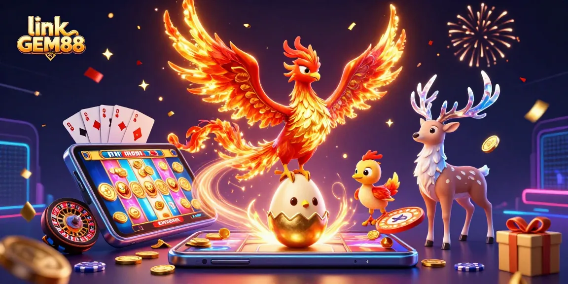 Engage with exciting gaming at link GEM88, showcasing a vibrant casino scene with dynamic energy.