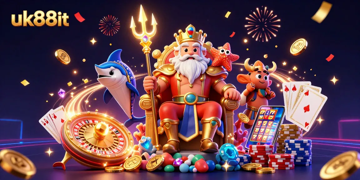 Experience thrilling gaming with uk88it, where Neptune reigns in a vivid underwater casino.
