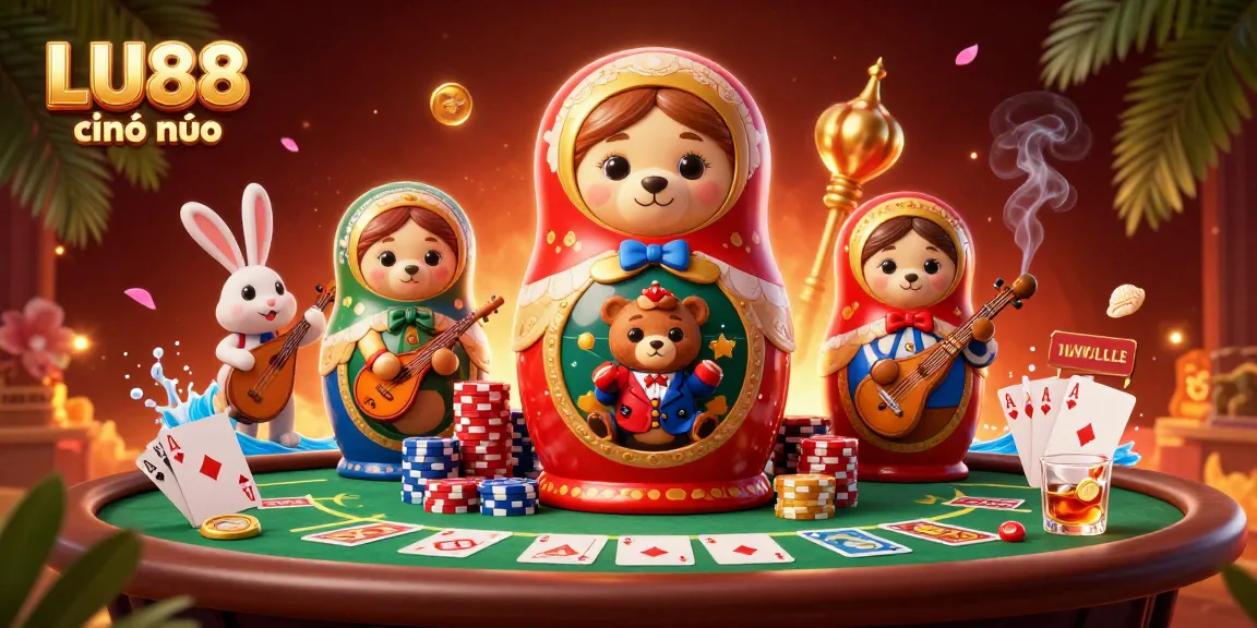 Experience LU88 chính thức with vibrant casino action featuring colorful poker elements and engaging characters.