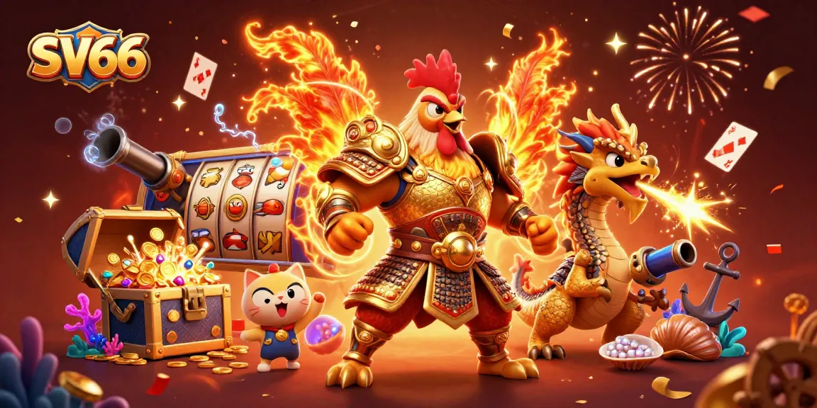 Experience SV66's exhilarating games with a vibrant illustration that captures the rich casino atmosphere.