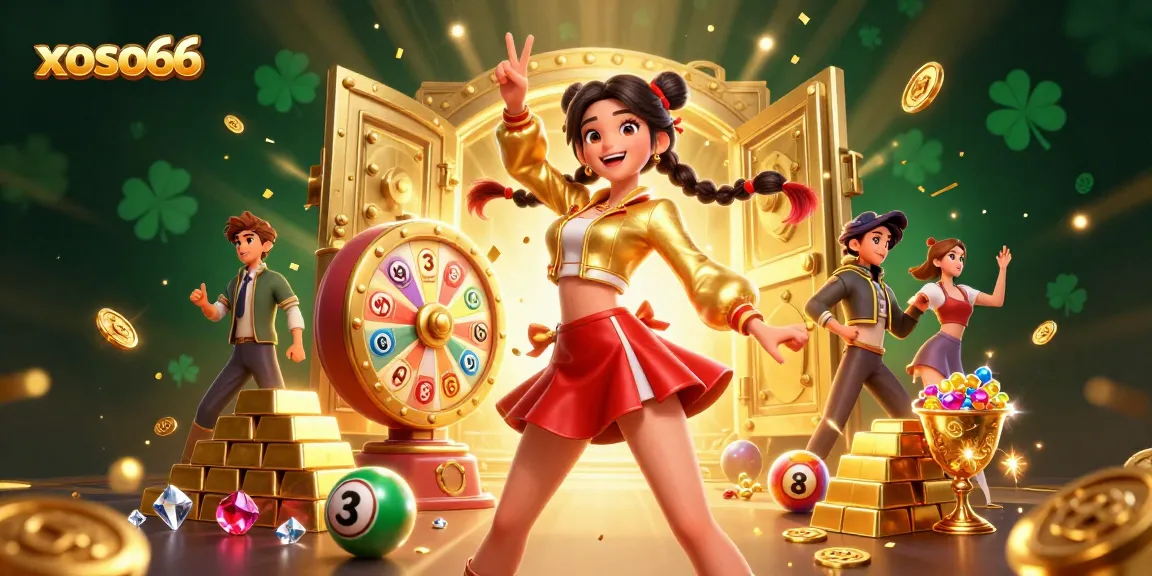 XOSO66 engages players with vibrant lottery games and jackpots amid a dazzling casino scene.