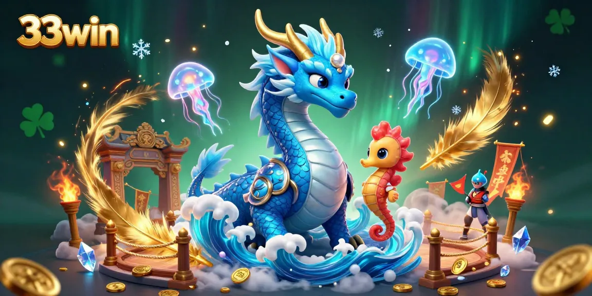 Engage in the thrilling world of 33win online betting with vibrant characters and dynamic casino elements.