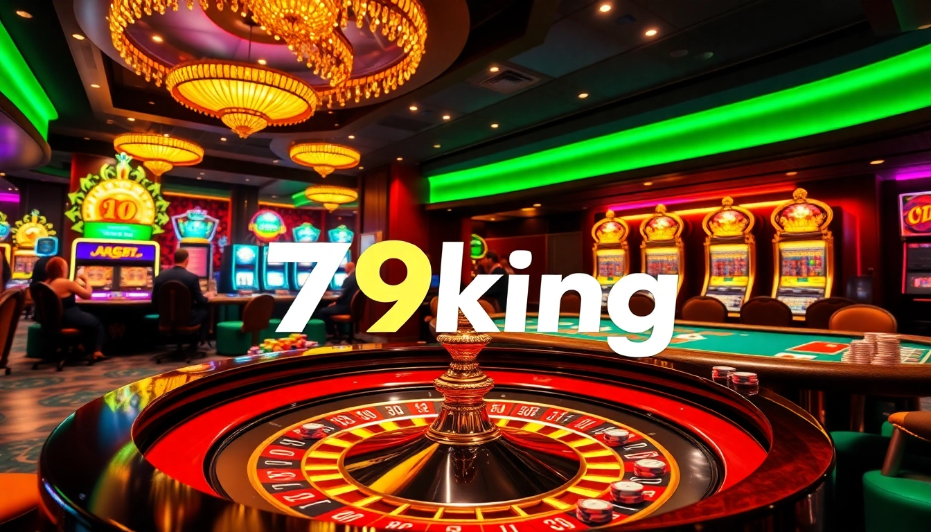 Experience the thrill of gambling at 79king's luxurious casino atmosphere with poker chips and roulette.