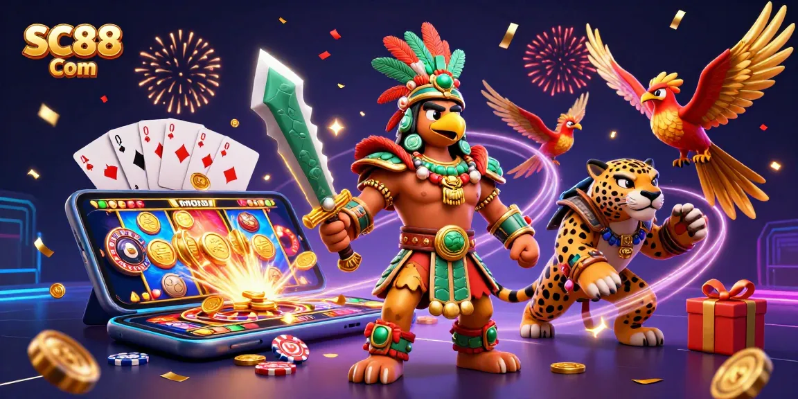 Engage with the dynamic SC88 Com casino adventure featuring vibrant characters immersed in thrilling gameplay.