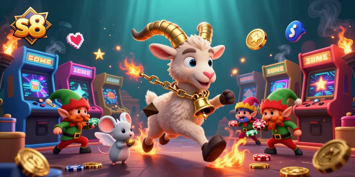 Play big and win at S8 casino with Krampus and mischievous gremlins stealing chips.