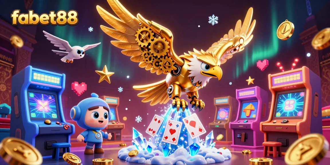 Engage with fabet88 while experiencing a thrilling dive through colorful holographic cards and exciting gaming elements.