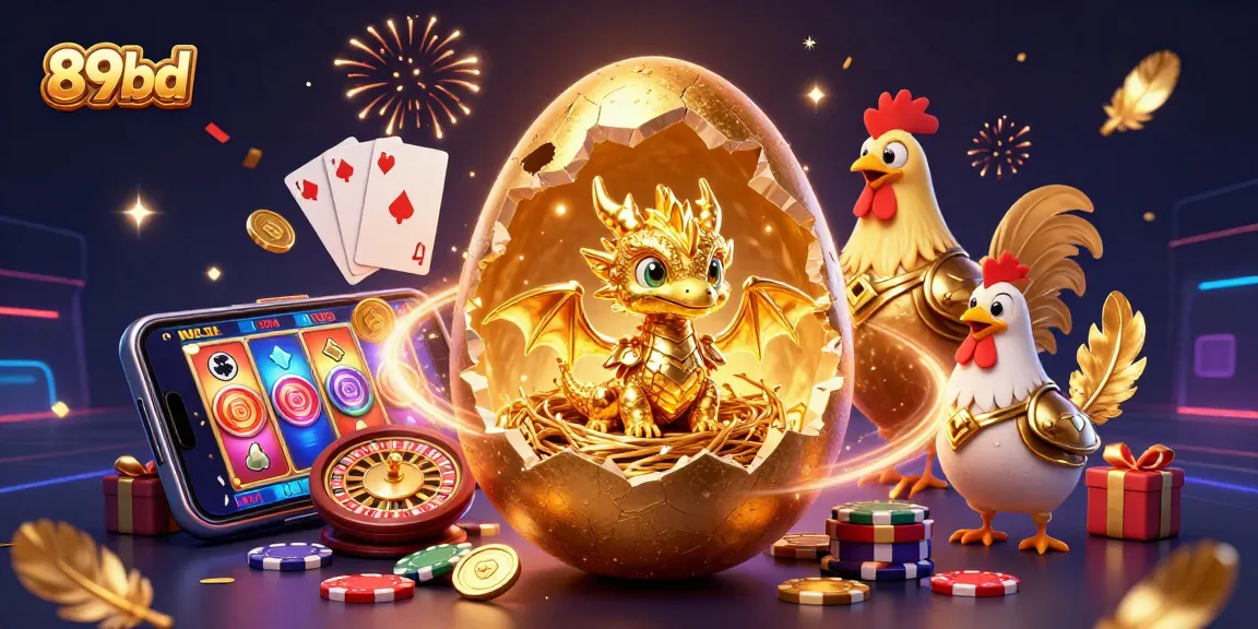 Experience thrilling wins at 89bd with a golden dragon and vibrant casino elements.