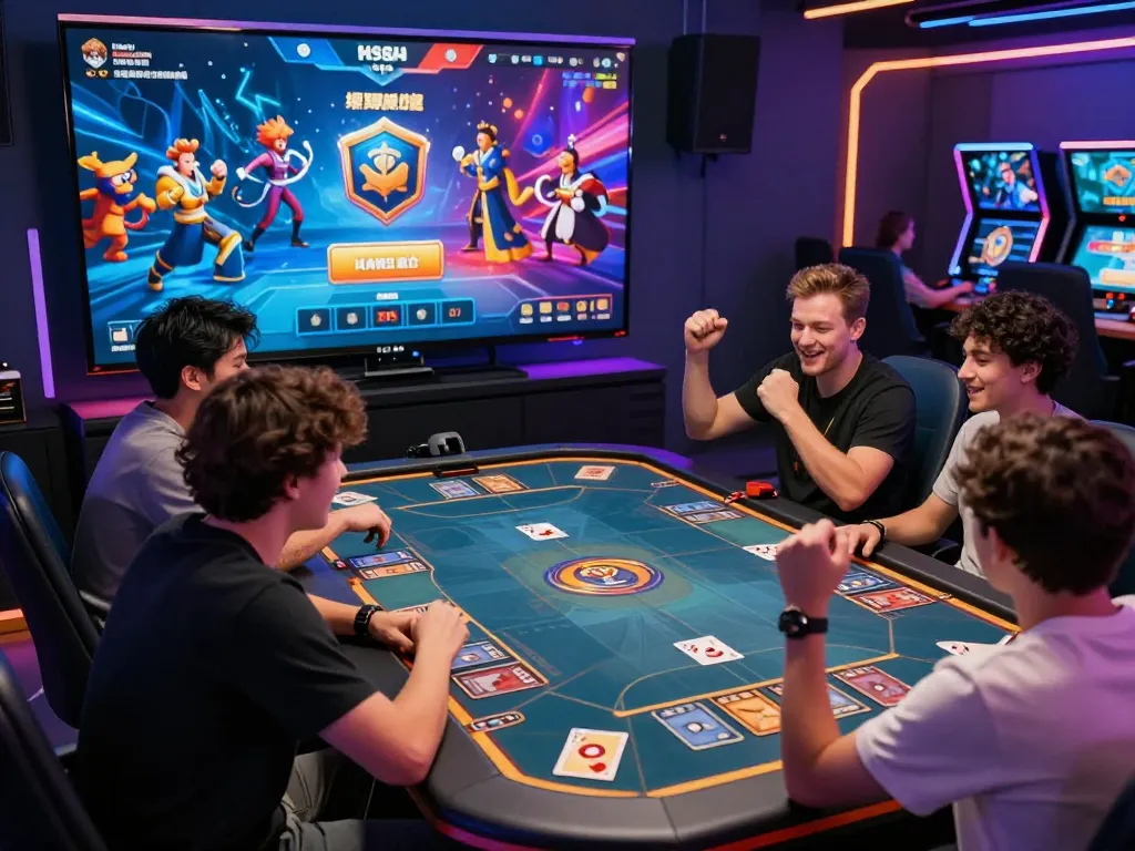 Exciting scene of players celebrating in the 789 club online gaming environment, showcasing vibrant interactive gameplay.